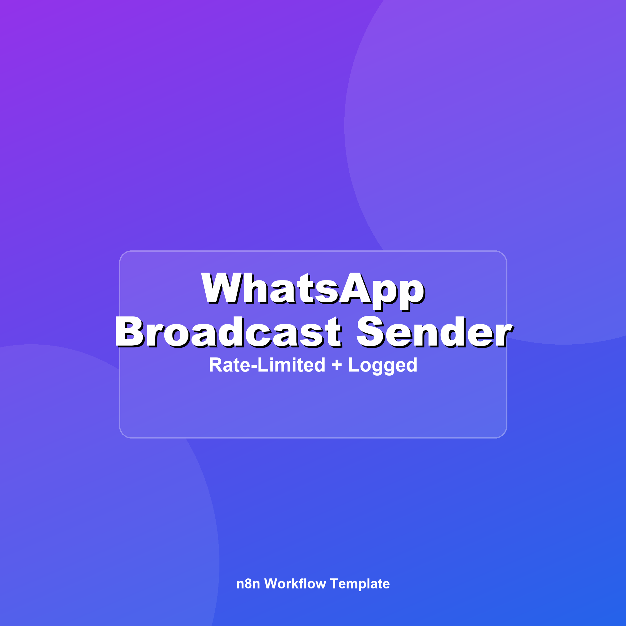 WhatsApp Toplu Mesaj Gönderici — Hız Sınırlı ve Loglu (n8n)